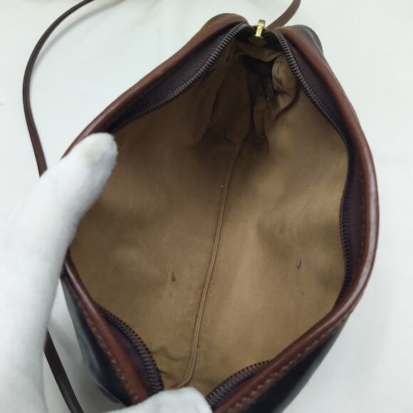 Brahmin Black Leather Crocodile Embossed Detail Zipper Closure Crossbody Bag - Picture 9 of 15